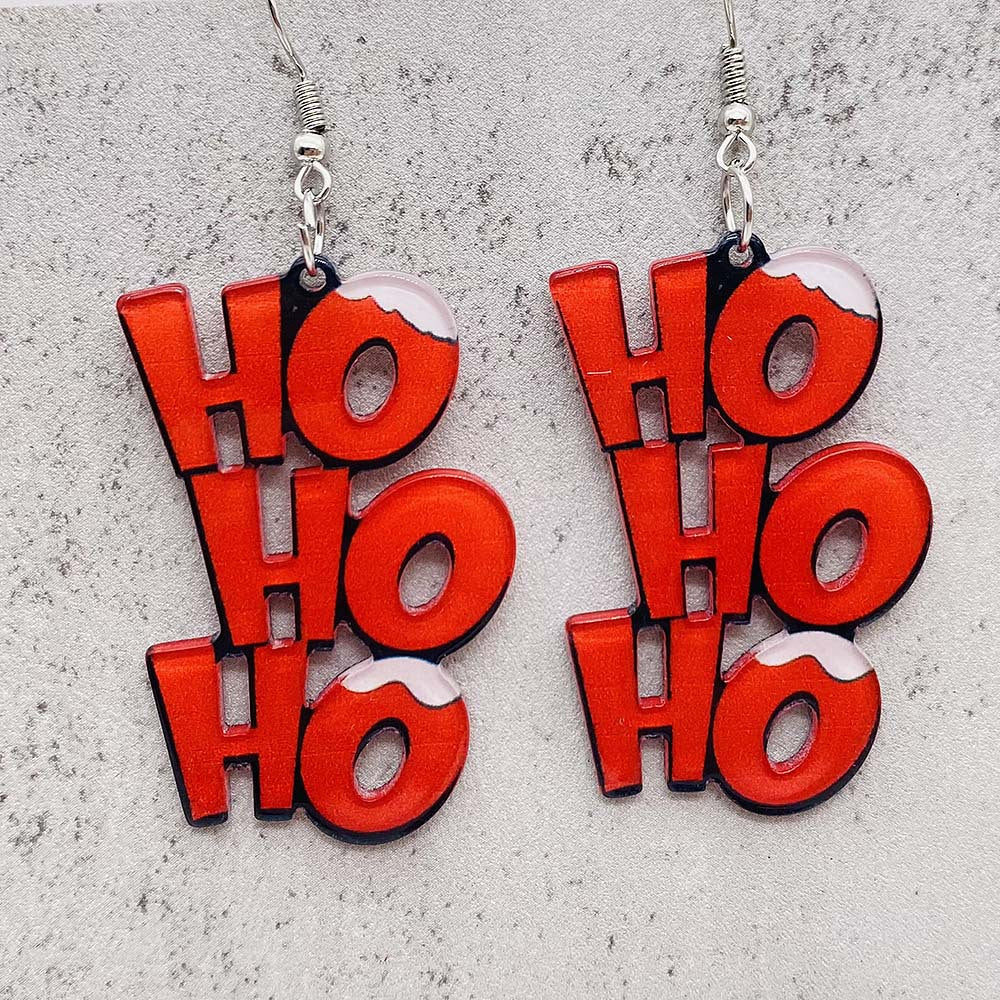 Wholesale Christmas Acrylic Santa Claus Earrings ACC-ES-ChenY037