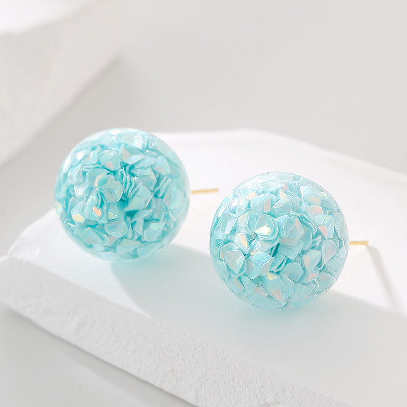 Wholesale 20mm color round beads dopamine earrings