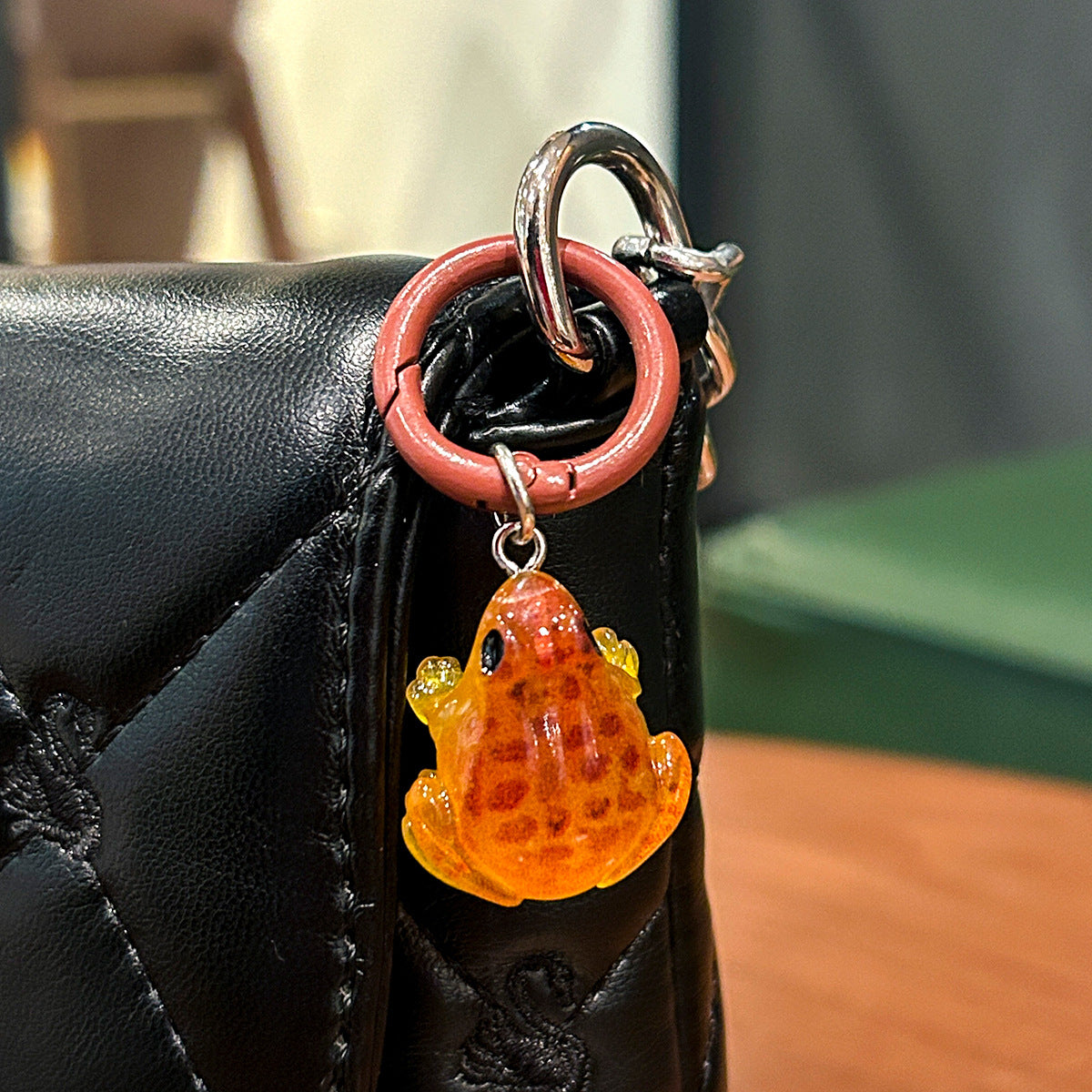 Wholesale Three-Dimensional Luminous Little Frog Color Keychain