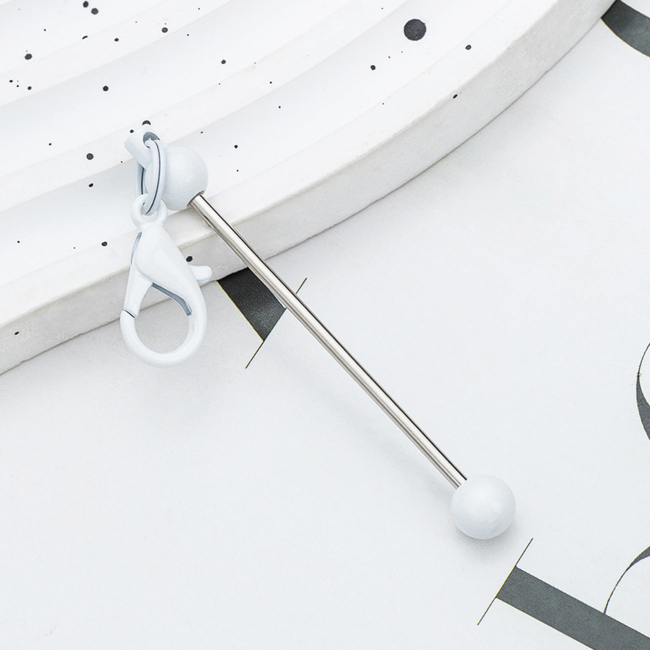 Wholesale Beadable Bar Keychains DIY Zipper Decoration ACC-KC-HuaH007