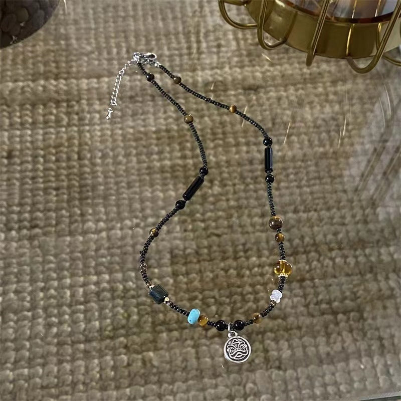 Wholesale Natural Stone Handmade Beaded Fu Brand Clavicle Chain Necklace Choker Necklace ACC-NE-Ziyou001