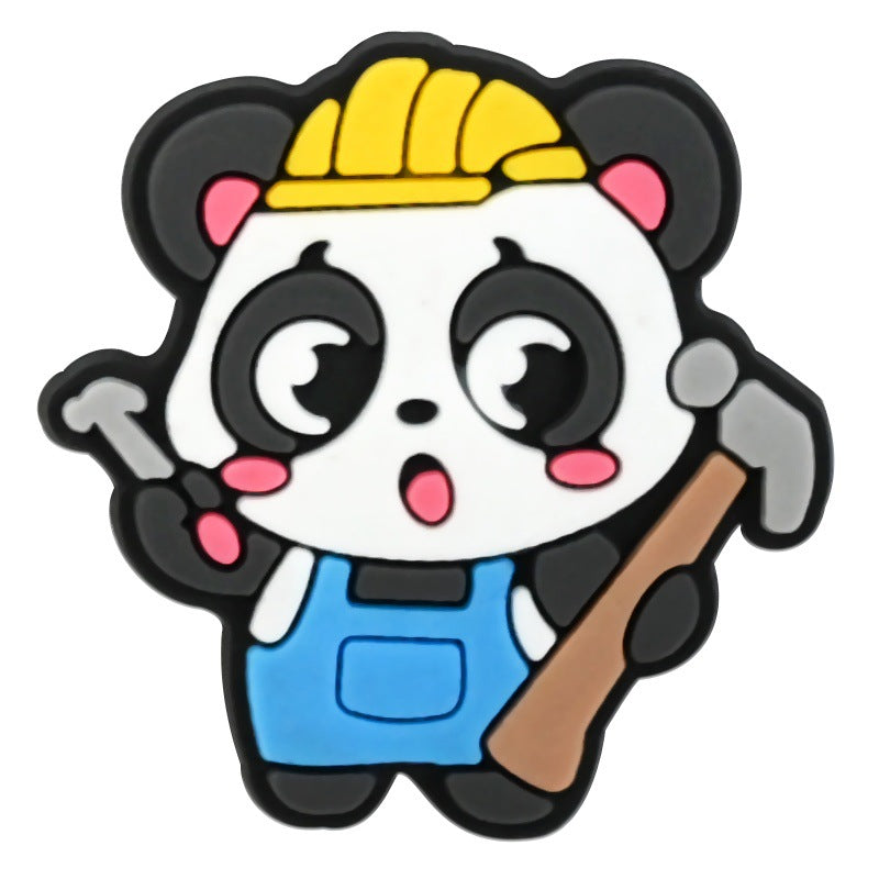 Wholesale Random 100pcs Cute cartoon animal series PVC Soft Rubber Shoe Buckle Decoration