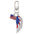 Wholesale Independence Day Elements Red White Blue Flag Alloy Keychain