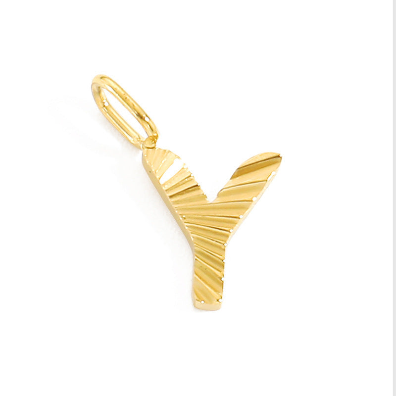 Wholesale 26 English letters stainless steel pendant