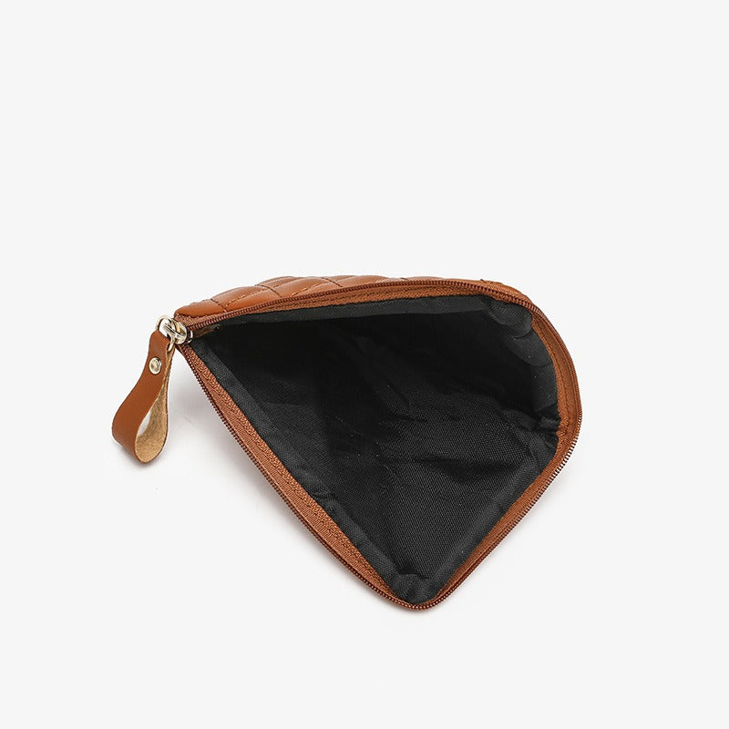 Wholesale Trendy PU Coin Purse Key Wallet White With Rhombus Pattern Unisex Fashion Accessory