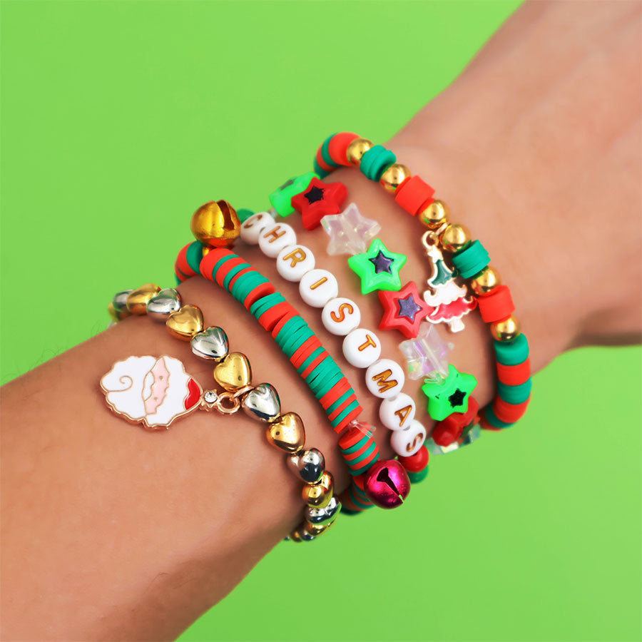 Wholesale Christmas Letter Beads Clay Bracelets ACC-BT-Xiny024