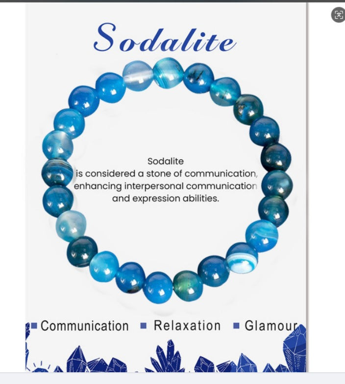 Wholesale  8mm natural stone bracelet elastic beaded   bracelet