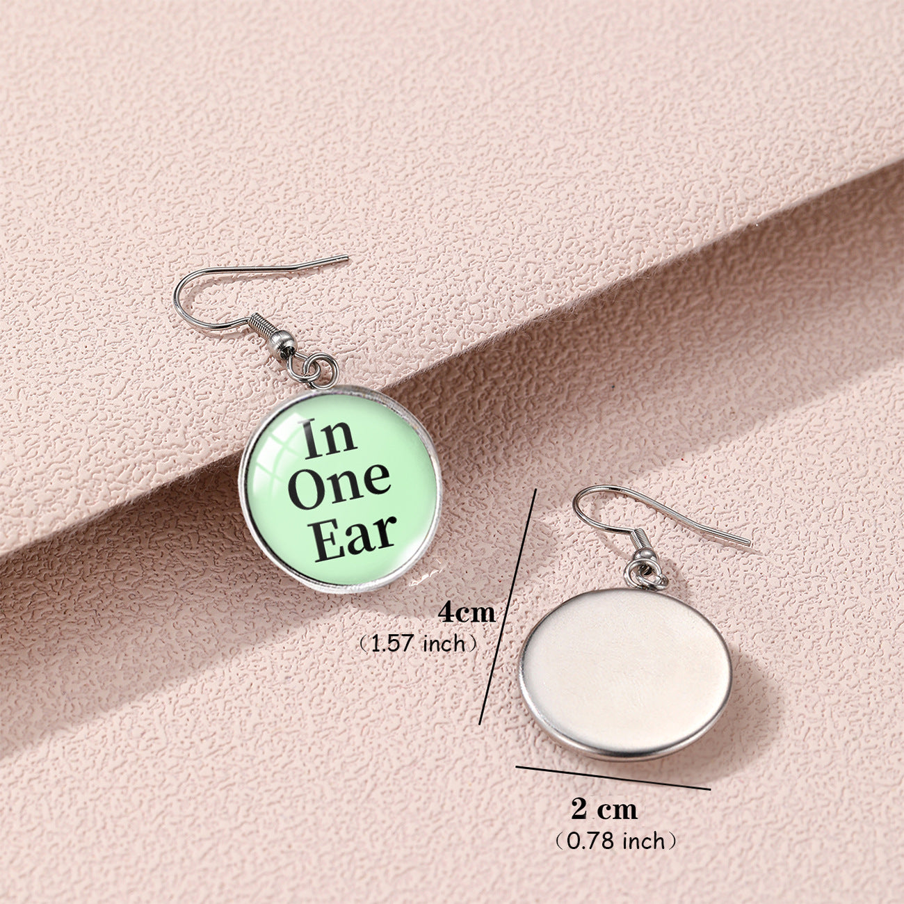 Wholesale Cartoon Cute Round Stainless Steel Earrings ACC-ES-XiangLian010