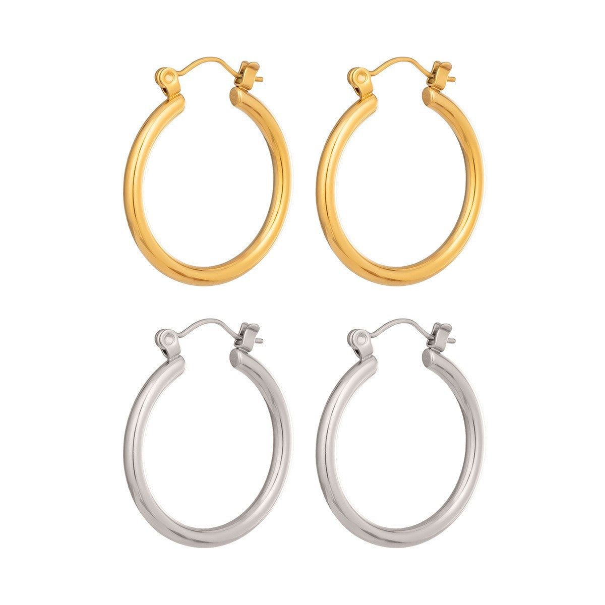 Wholesale Trendy 18K Gold Plated Stainless Steel Floral Earrings Set for Women Boutique Resale Jewelry Accessory