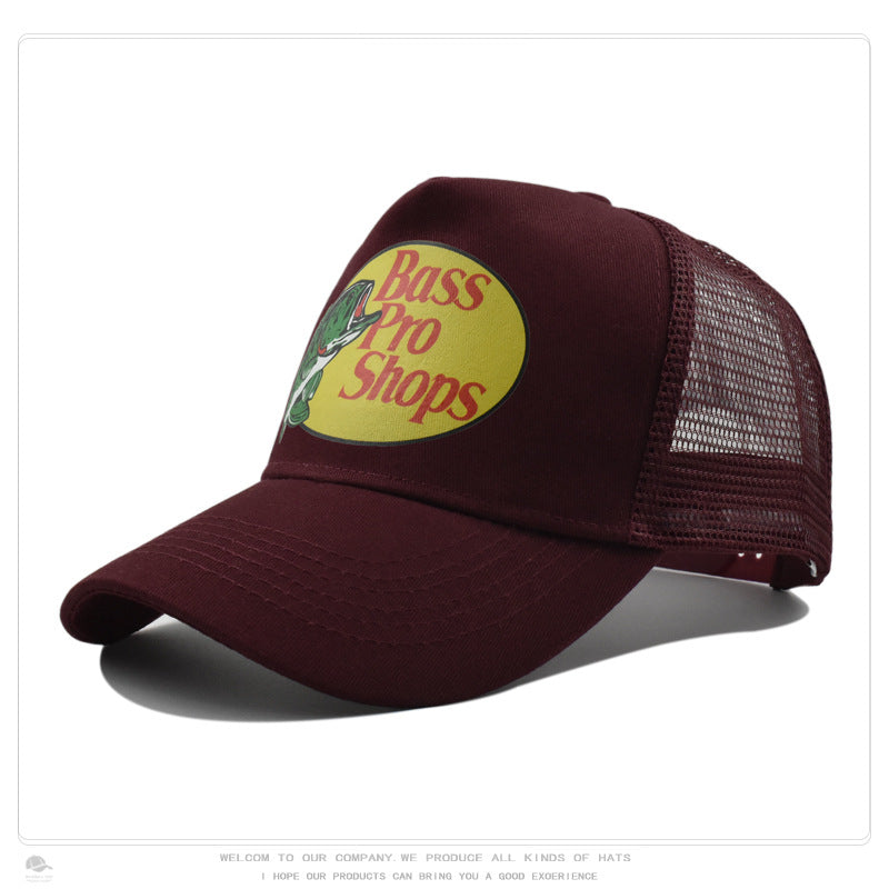 Wholesale Solid color printed outdoor fishing sun protection men' s baseball cap hat