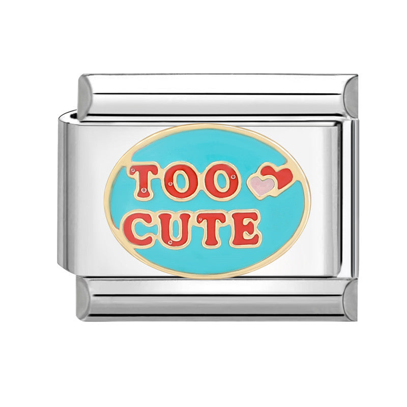 Wholesale Italian Charm Bracelet 9mm DIY Splicing Removable Green Series Titanium Steel Composable Bracelet