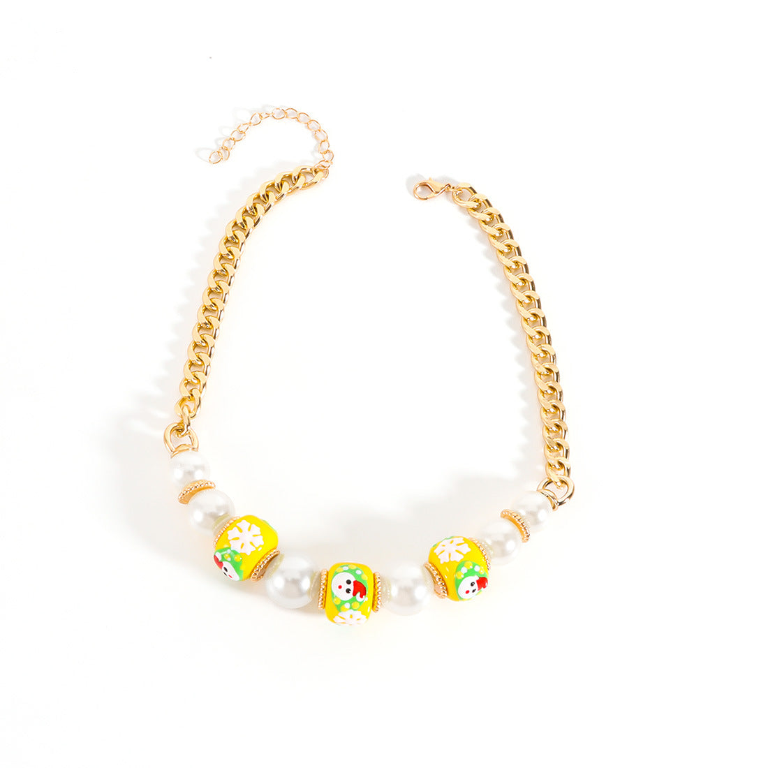 Wholesale Christmas Necklace  Chain Red Green White Beaded Necklaces