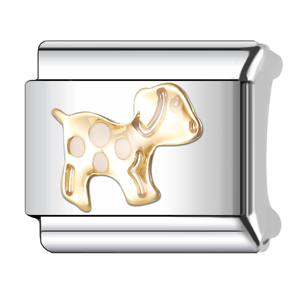 Wholesale Italian Charm Bracelet 9mm DIY Splicing Animal Style Stainless Steel Composable Bracelet