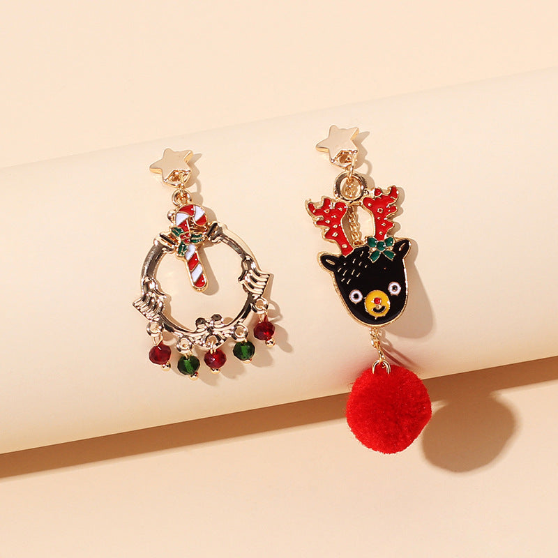 Wholesale Asymmetrical Christmas Earrings ACC-ES-Yiran002