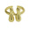 Wholesale  18k Golden Glaze Brass Bubble Balloon Bubble Cute Chubby 26 Letter Ring