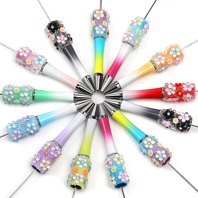 Wholesale  creative flower Gomsophila sugar pen ballpoint pen