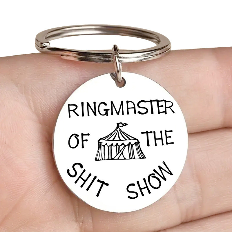 Wholesale Stainless Steel Round Laser Engraved Keychains ACC-KC-MeiXin007