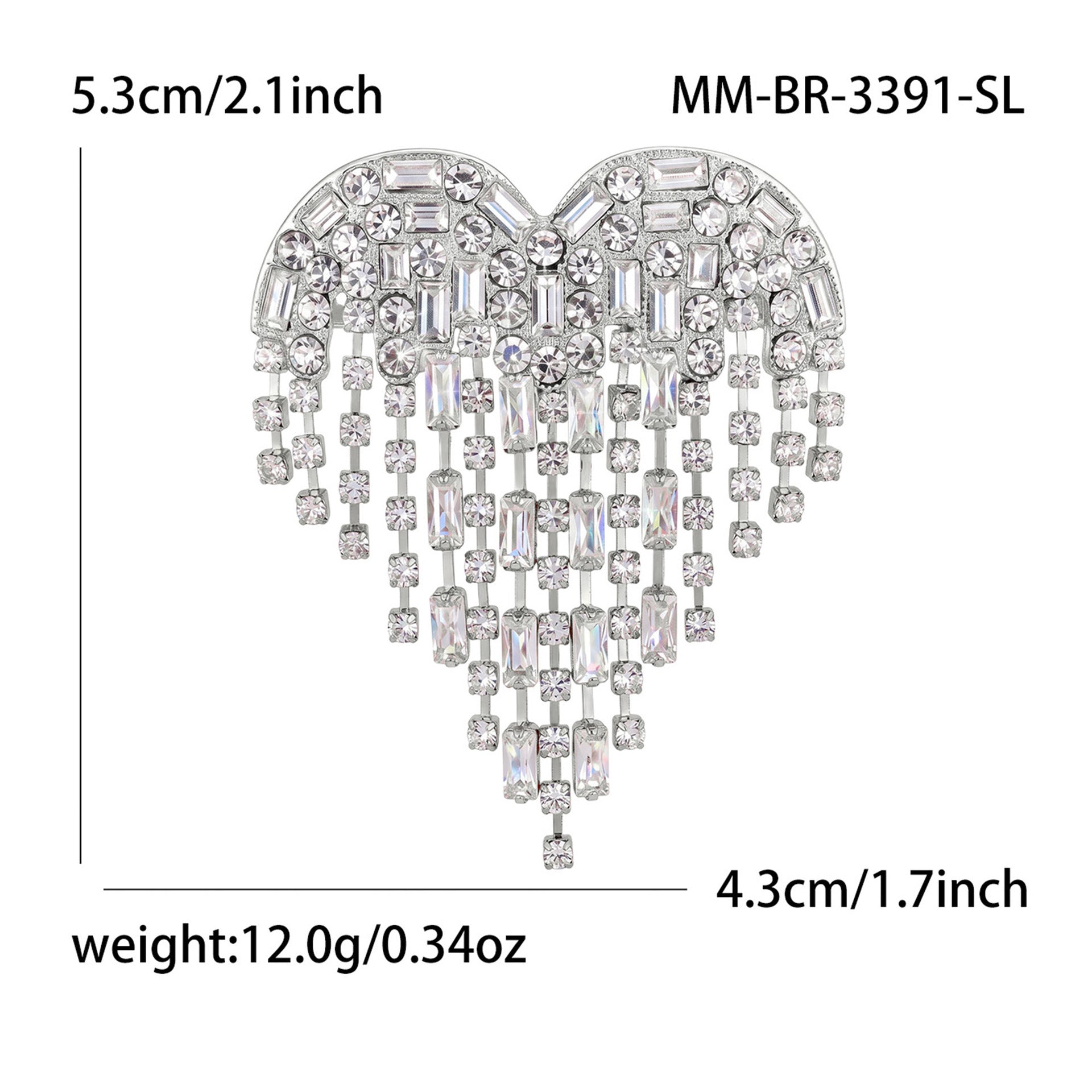 Wholesale Gun Black Red Alloy Heart Tassel Brooch Trendy Women S Fashion Accessory Pin For Resale