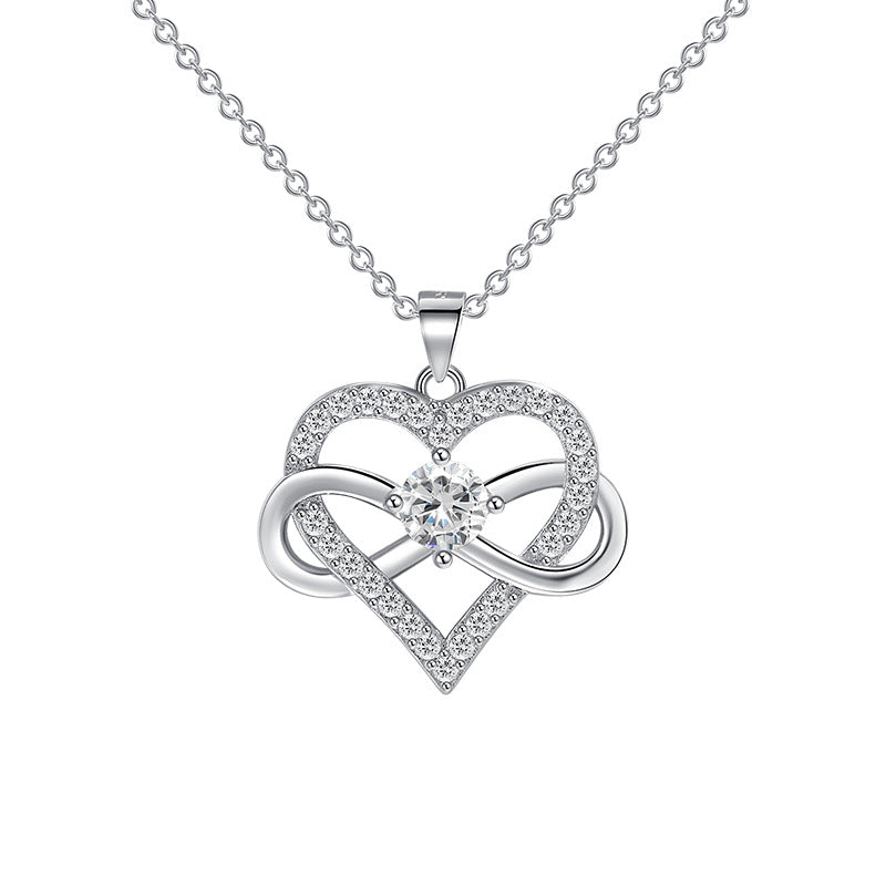 Wholesale Infinity Symbol 8 Heart Sweater Chain