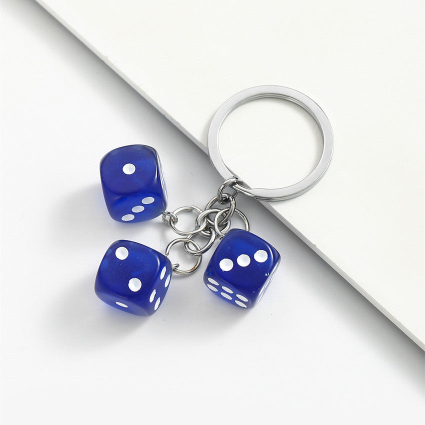Wholesale Resin dice keychain pendant