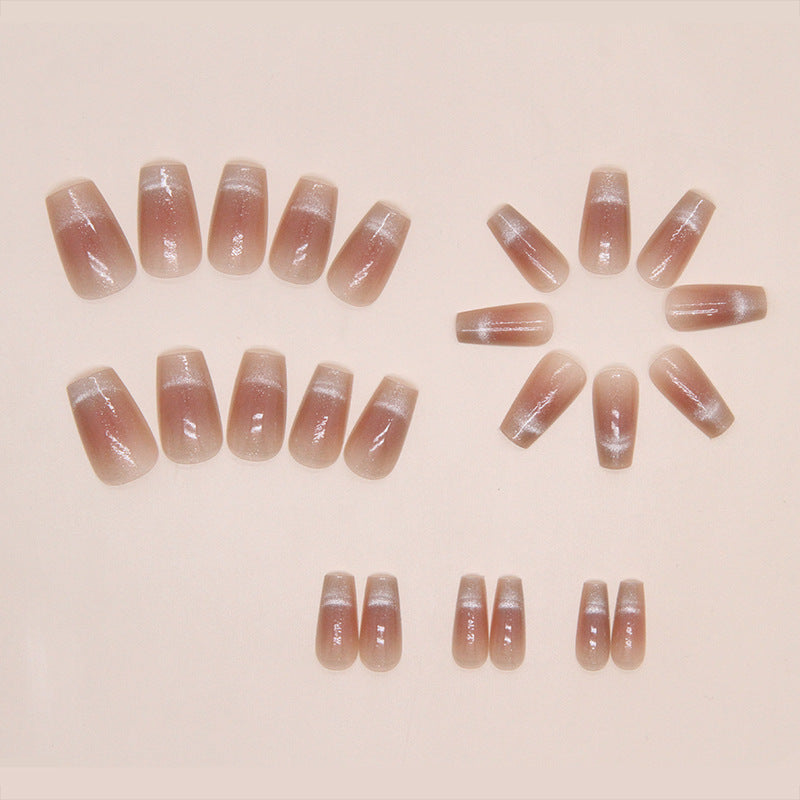 Wholesale 24 Pieces/box Blush Gradient Nails Kits Nail Stickers