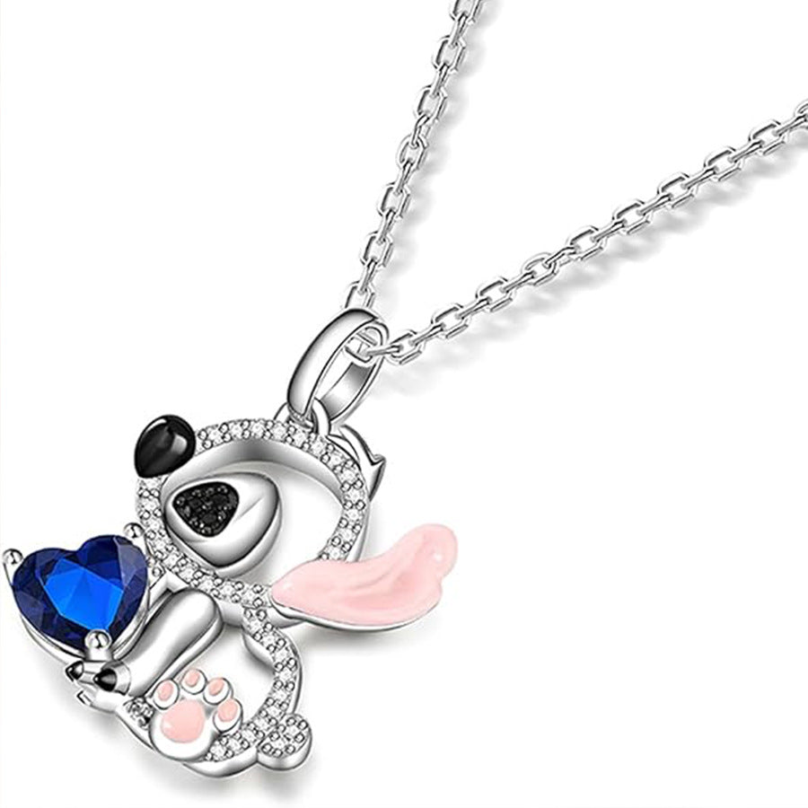 Wholesale Simple Hollow Diamond Black Dragon Clavicle Chain  Necklace