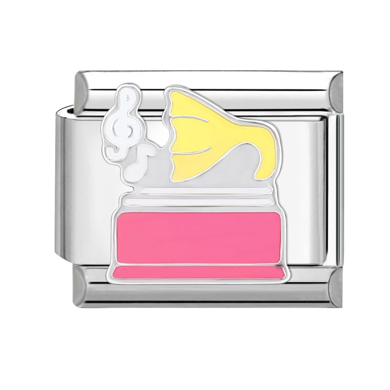 Großhandel italienisches Charmearmband 9mm DIY Spleißen süßer kreativer Anhänger Titanium Stahl komponierbares Armband