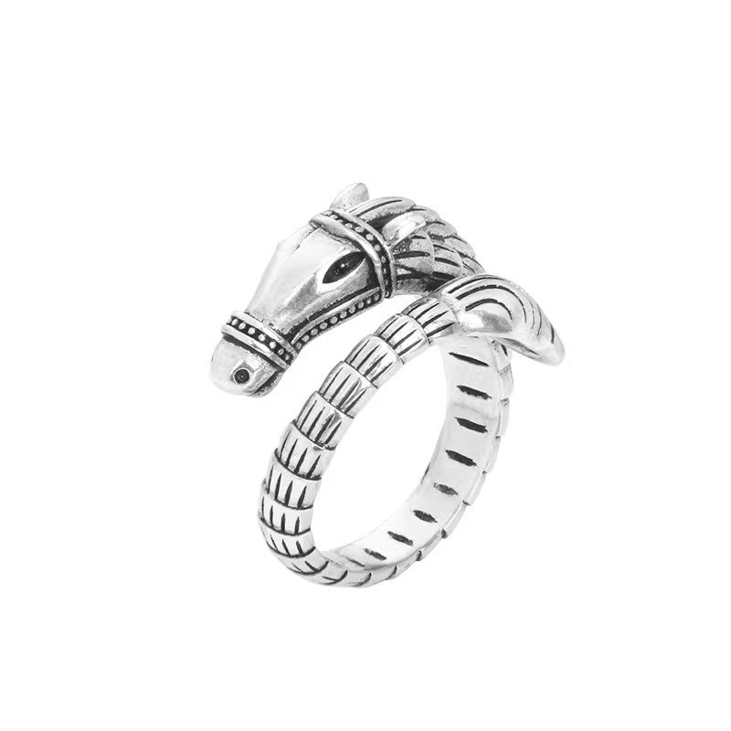 Wholesale Personalized Alloy Dragon Horse Ring Exaggerated Open Ring