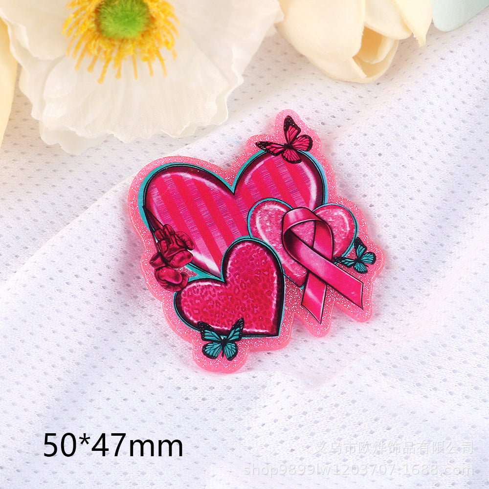 Wholesale 10pcs DIY Flatback cartoon letter pencil cute Acrylic Flatback Badge Reels Retractable Keychain DIY Accessories ACCVIP