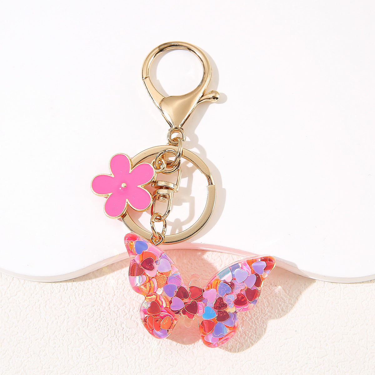 Wholesale Fashion Flower Butterfly Keychain