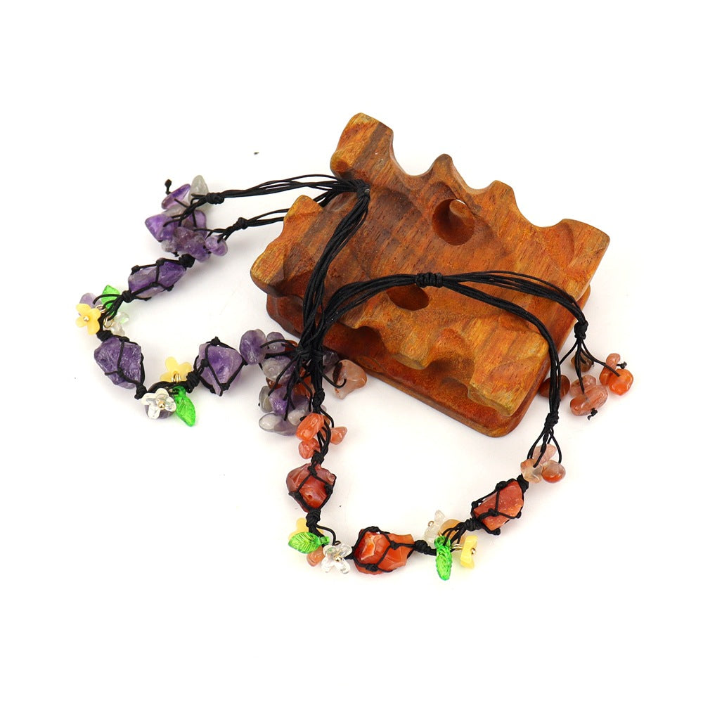 Wholesale Handmade Crystal Macrame Bracelet Geometric Design Unisex Jewelry Gift