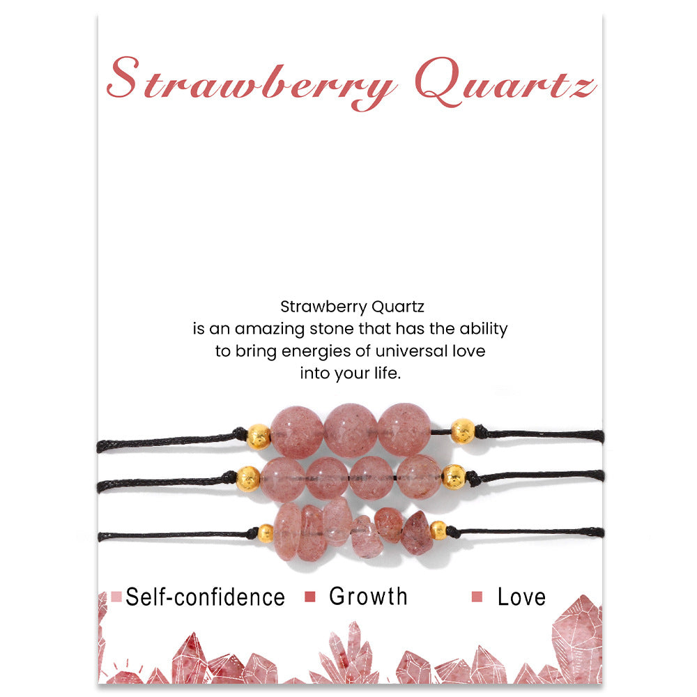 Wholesale Natural Stone Crystal Set Crushed Stone Beads Handmade Woven Bracelets ACC-BT-GEB010