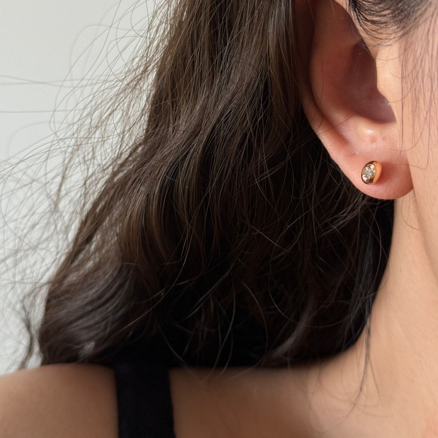 Wholesale Platinum Plated Mini Bean Earrings for Women