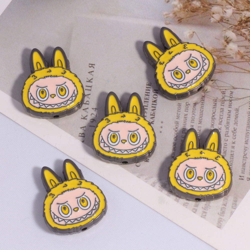 Wholesale 10pcs  Alloy Cute Cartoon Beads DIY Bead Accessories