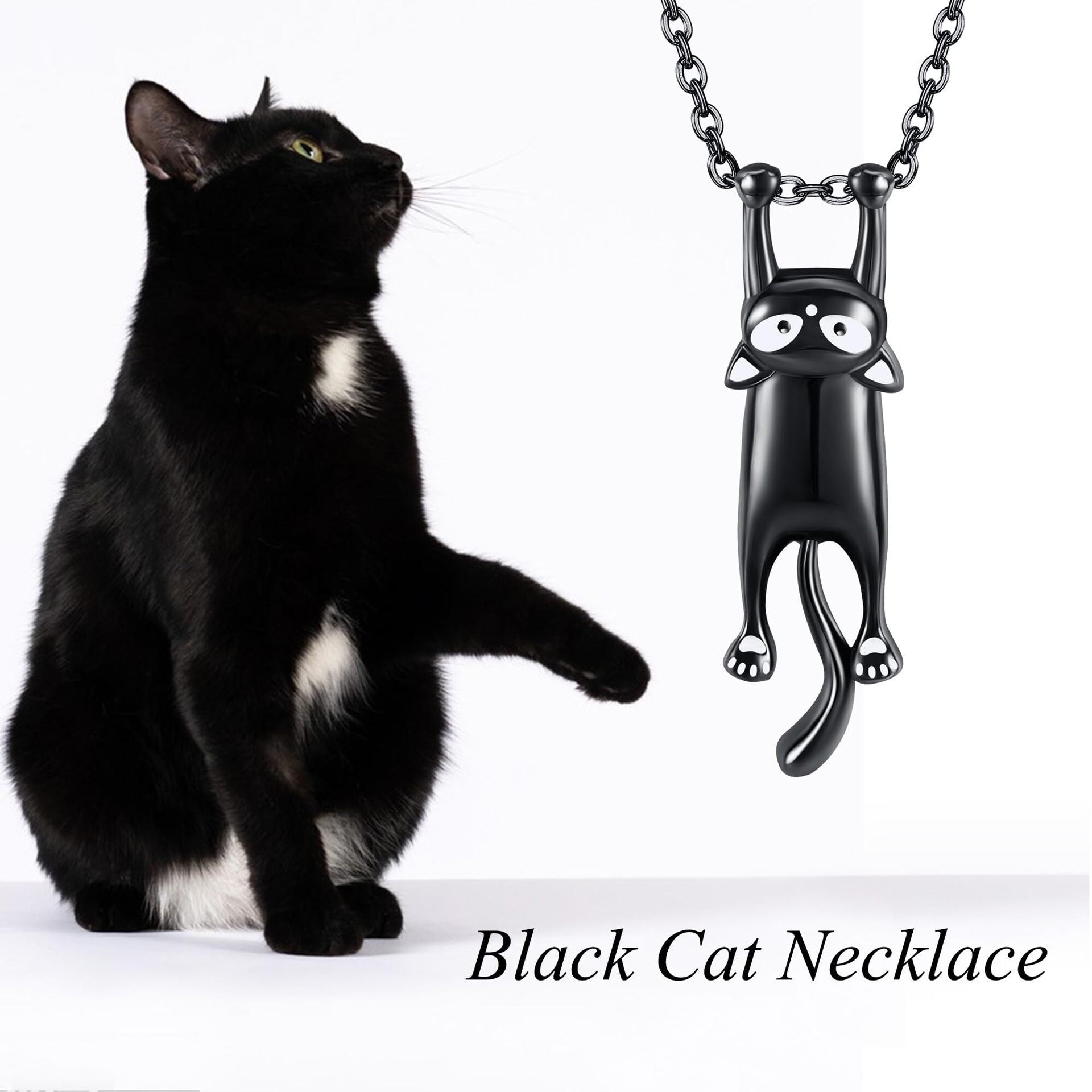 Wholesale Cartoon Cute Naughty Cat Pendant Black Creative Cat Accessories