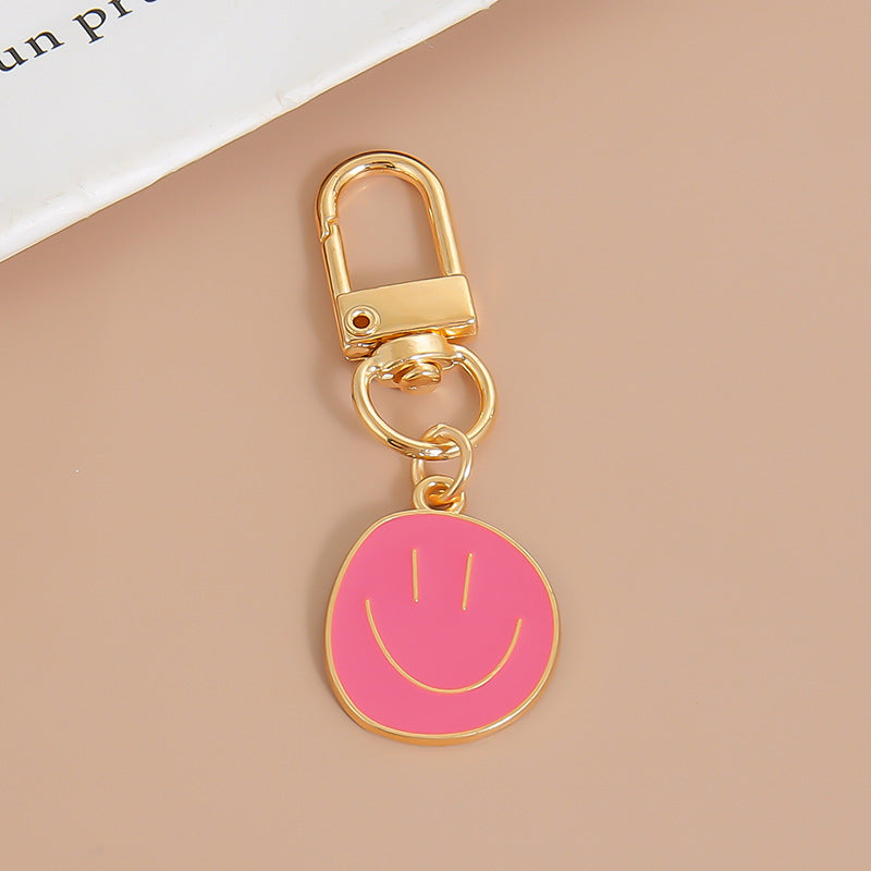 Wholesale Colorful Smiley Face Alloy Keychain - Irregular Expression Bag Charm,  Trendy Accessory