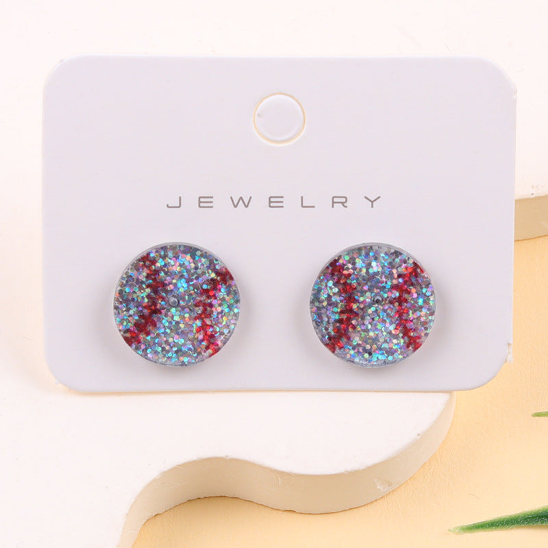 Wholesale World Cup Matches Blingbling Earrings Acrylic Earrings