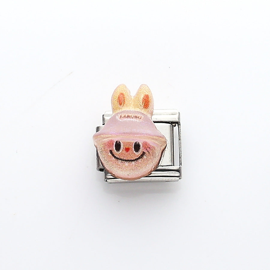 Wholesale 10pcs Italian Charm Bracelet 9mm DIY Splicing Cartoon Character Series Stainless Steel Composable Bracelet