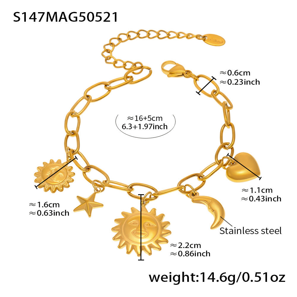 Wholesale Enigma Sun Goddess Moon Love Multi-Accessories DIY Bracelet