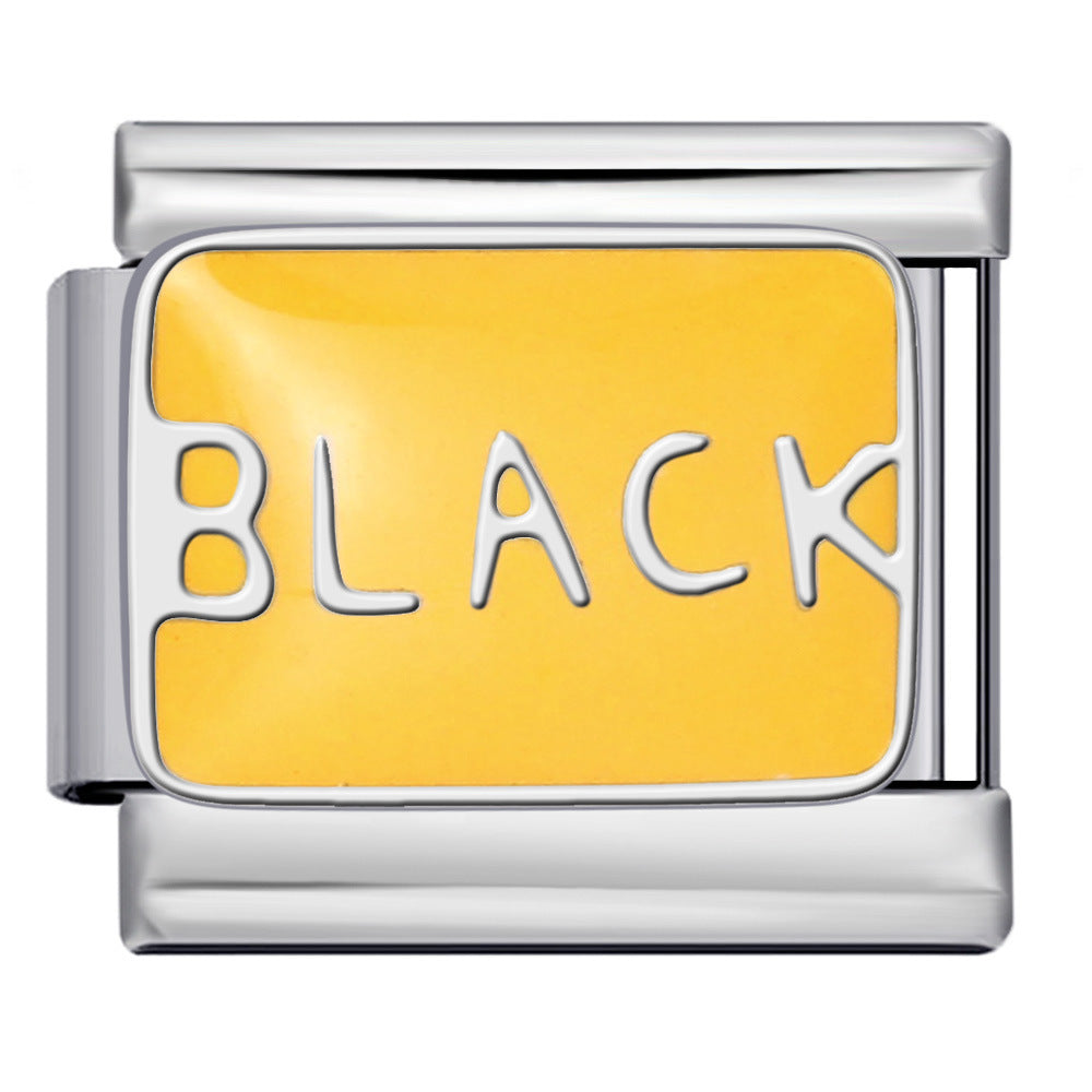 Wholesale 2pcs/pack  Italian Charm Bracelet 9mm DIY Splicing Creative Pattern Stainless Steel Composable Bracelet