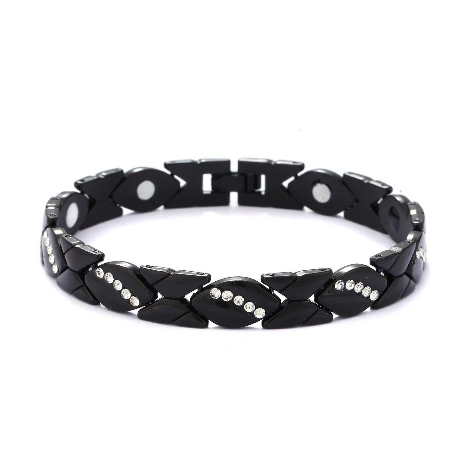 Wholesale detachable energy magnet bracelet alloy diamond adjustable bracelet