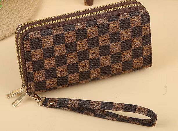 Wholesale Double Zipper Printed Large Capacity Wallet ACC-WT-HuaNG002