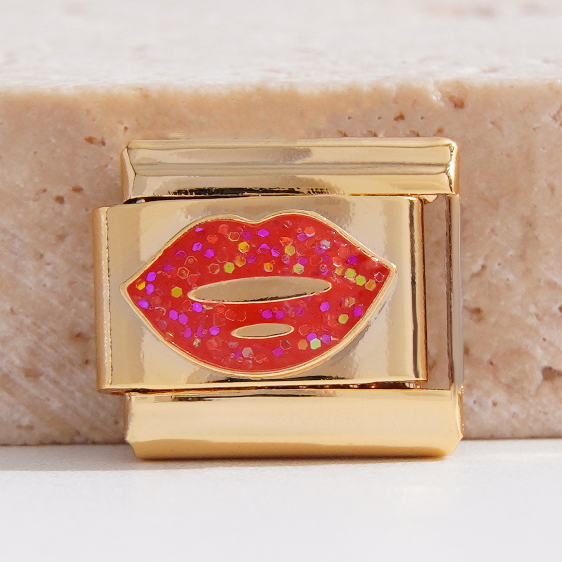 Wholesale Italian Charm Bracelet 9mm DIY Splicing Removable Eyes Cherry Stainless Steel Composable Bracelet