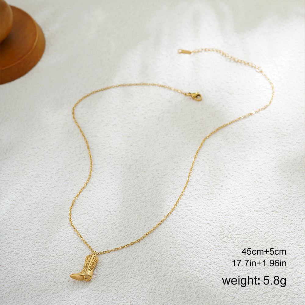 Wholesale 18K Gold Stainless Steel Zircon Necklace