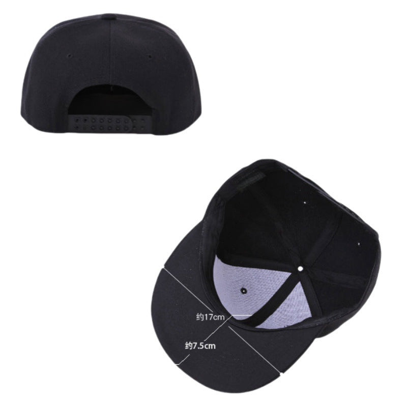 Wholesale Fashion Six Panel Hard Top Flat Brim Hip Hop Baseball Cap Unisex Streetwear Summer Casual Hat