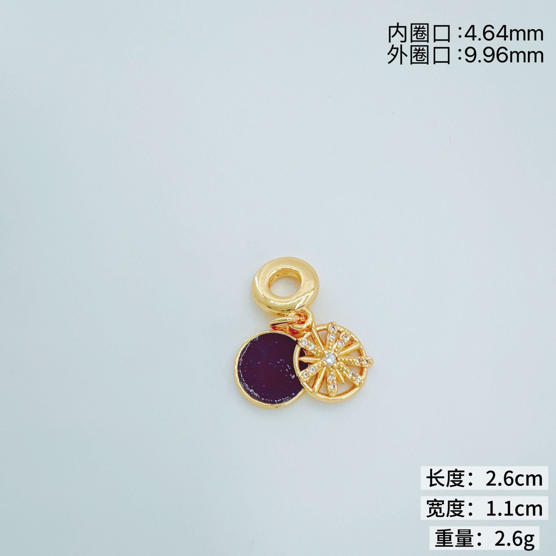 Wholesale Creative Ins Style Copper Plated Gold Pendant Trendy DIY Jewelry Accessory for Boutique Resale