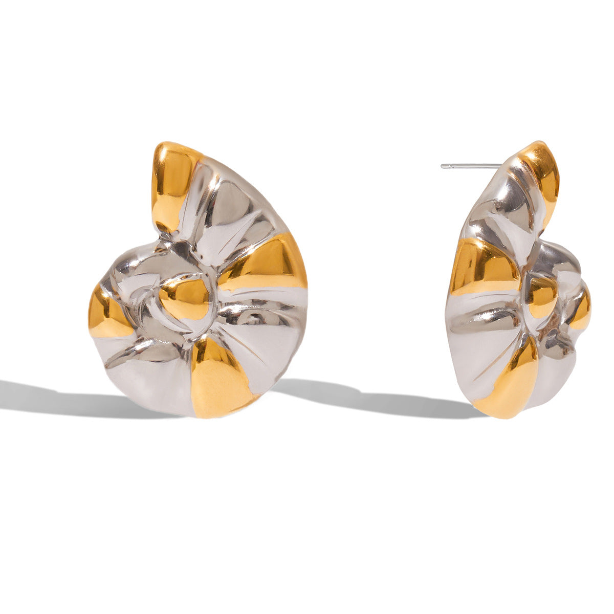 Wholesale  18K Gold Stainless Steel Gold and Silver Earrings