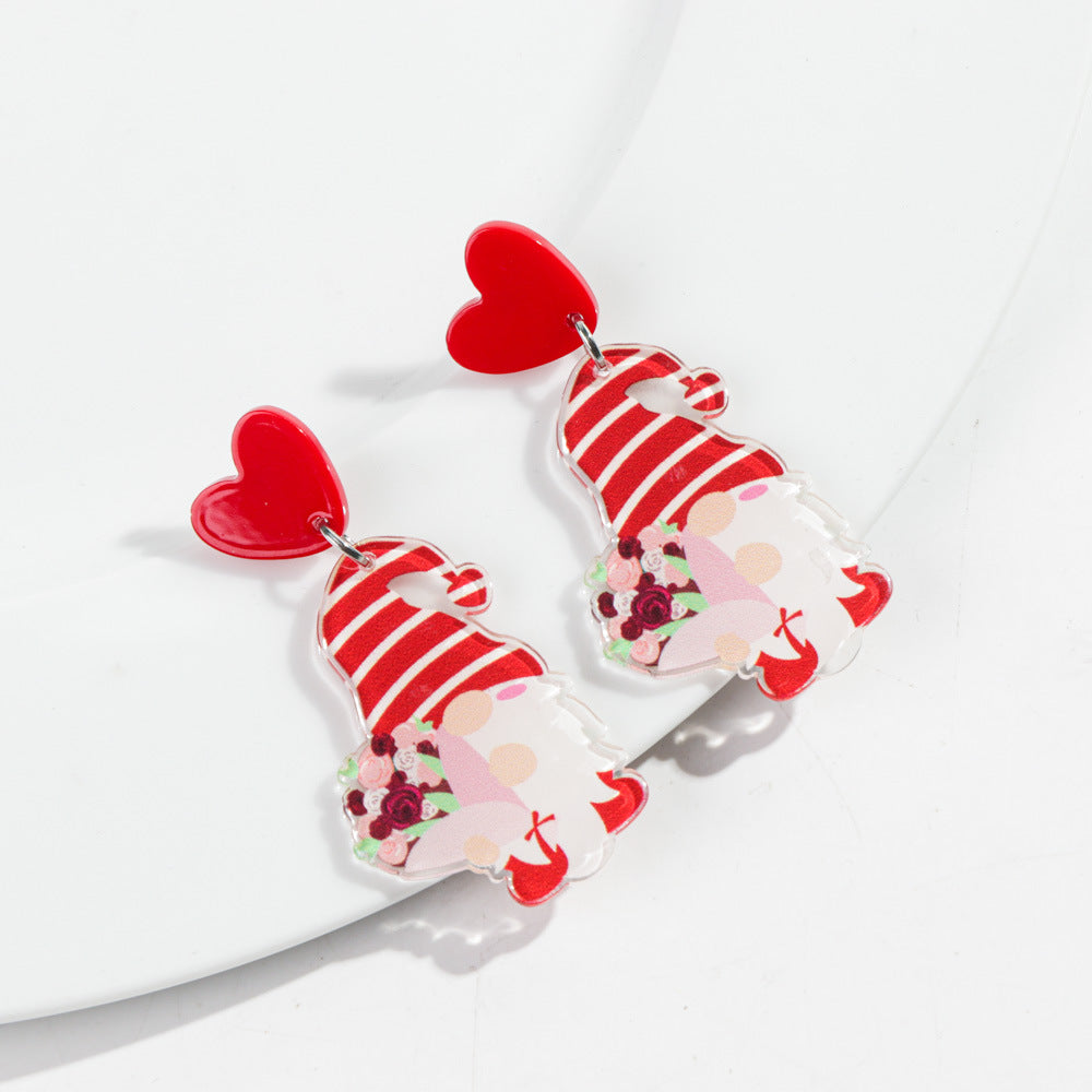 Wholesale Valentine's Day  love heart letters earrings