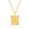 Wholesale letter necklace creative square stainless steel necklace
