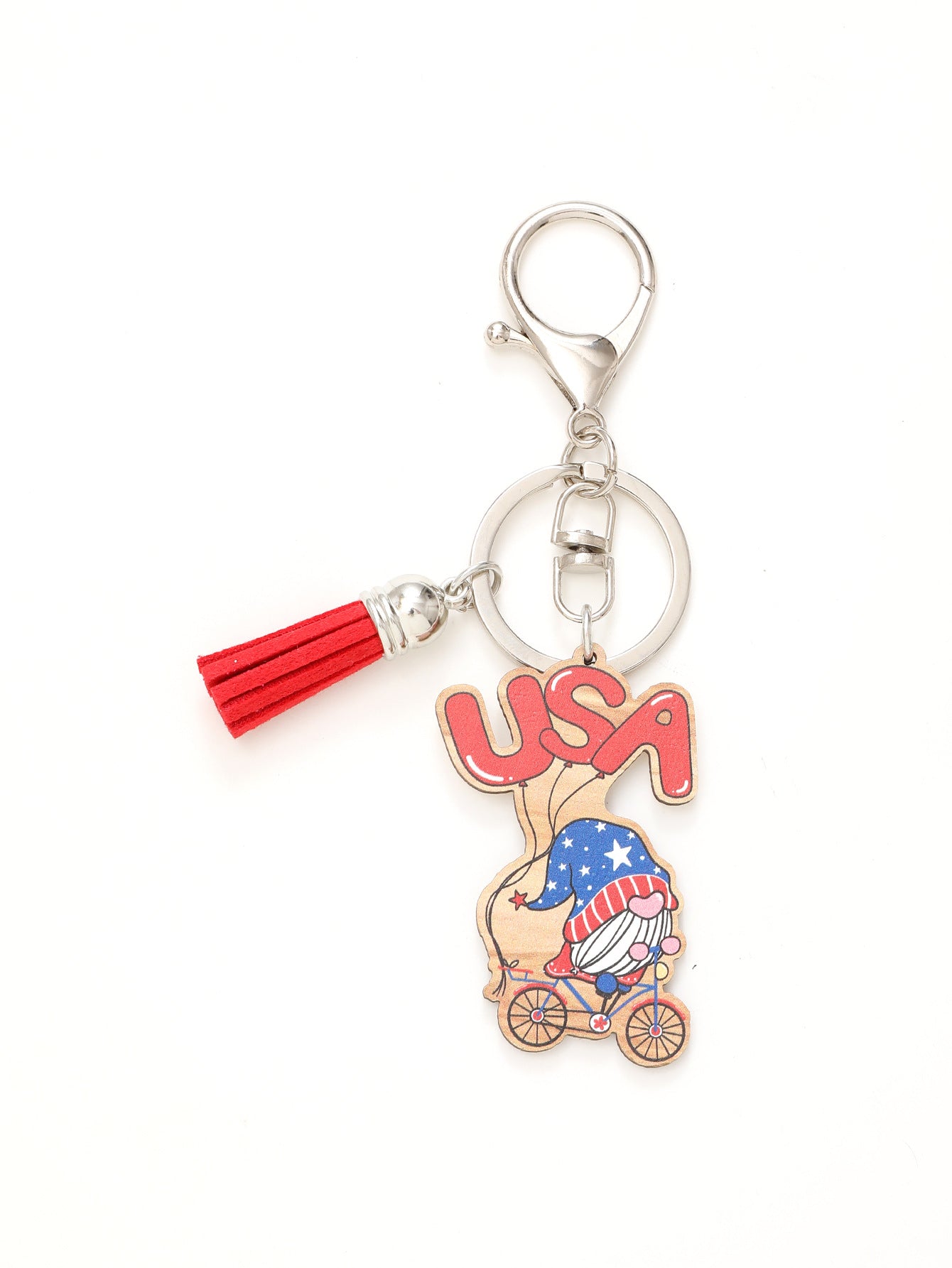 Wholesale American Independence Day Ice Cream Wooden Keychain